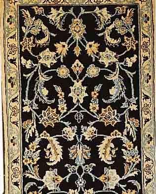 NAIN,PERSIEN 307 X 68 CM. FLOR WOLLE MIT SEIDE