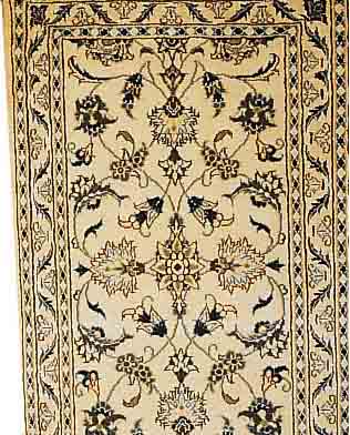 NAIN,PERSIEN CA.300 X 70 CM. FLOR WOLLE MIT SEIDE