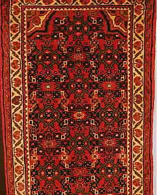 HOSSEINABAD,PERSIEN CA.308 X 69 CM. FLOR WOLLE