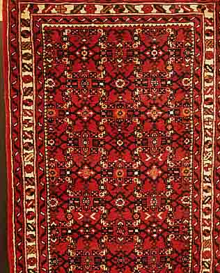 HOSSEINABAD,PERSIEN CA.1370 X 83 CM. FLOR WOLLE