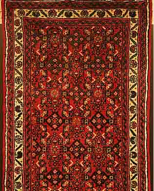 HOSSEINABAD,PERSIEN CA.398 X 76 CM. FLOR WOLLE