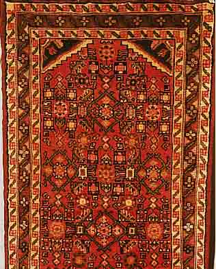 HOSSEINABAD,PERSIEN CA.407 X 78 CM. FLOR WOLLE