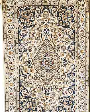 NAIN,PERSIEN CA.190 X 115 CM. FLOR WOLLE MIT SEIDE