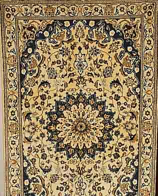 NAIN,PERSIEN CA.200 X 120 CM. FLOR WOLLE MIT SEIDE