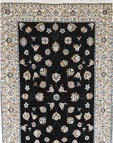 NAIN,PERSIEN CA.208 X 130 CM. KORKWOLLE MIT SEIDE CA 1 MIO KN/QM.