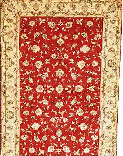 TäBRIZ FEIN,PERSIEN CA.194 X 132 CM. KORKWOLLE MIT SEIDE CA 550000 KN/QM.