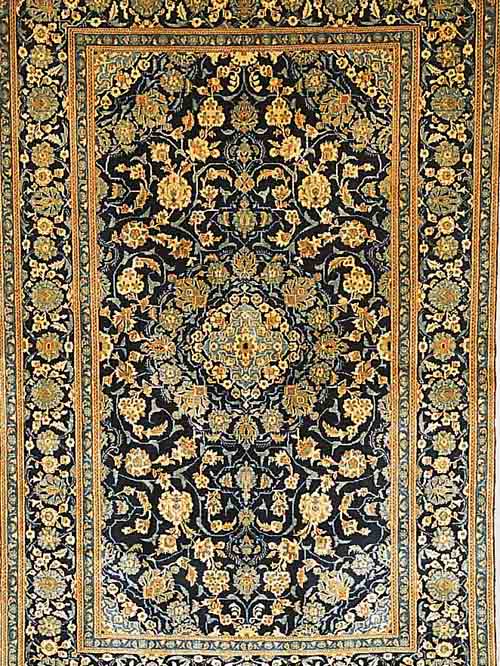 KESCHAN,PERSIEN CA.206 X 135 CM. FLOR WOLLE CA 50 JAHRE