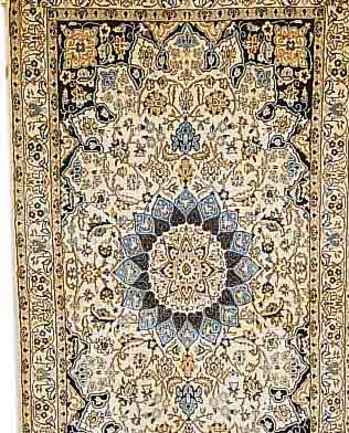 NAIN,PERSIEN CA.200 X 122 CM. FLOR WOLLE MIT SEIDE