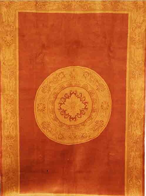 AUBUSSON TEPPICH, 274 X 183 CM. FLOR WOLLE SEHR DEKORATIV