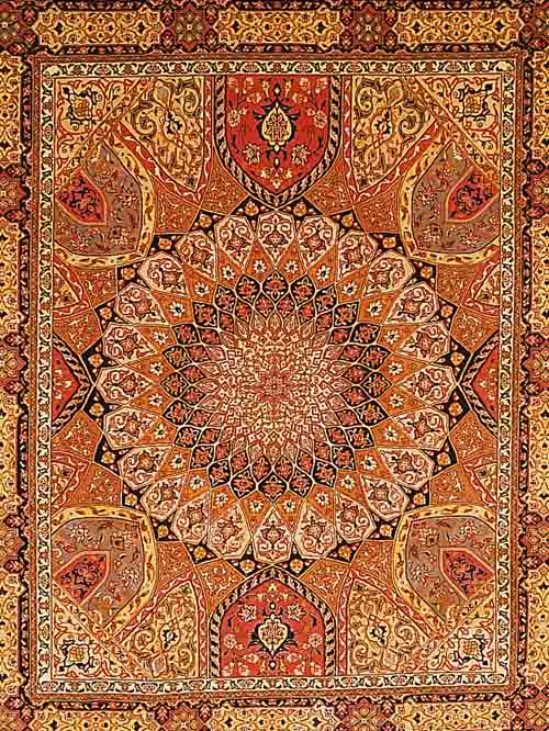 TäBRIZ FEIN,PERSIEN CA.254 X 207 CM. KORKWOLLE MIT SEIDE 550000 KN/QM