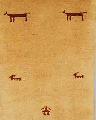 GABBEH,PERSIEN CA.200 X 71 CM. WOLLE AUF WOLLE