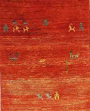 GABBEH,PERSIEN CA.196 X 98 CM. WOLLE AUF WOLLE