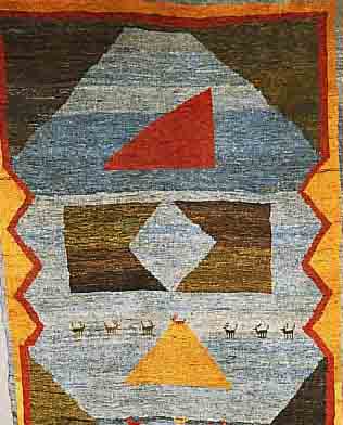 GABBEH,PERSIEN CA.190 X 140 CM. WOLLE AUF WOLLE
