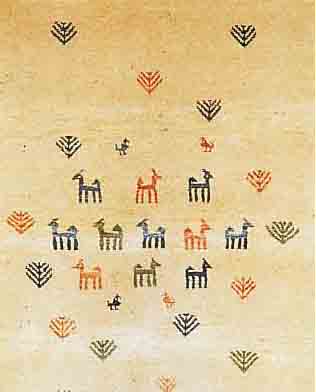 GABBEH,PERSIEN CA.152 X 105 CM. WOLLE AUF WOLLE