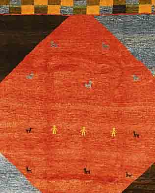 GABBEH,PERSIEN CA.300 X 265 CM. WOLLE AUF WOLLE