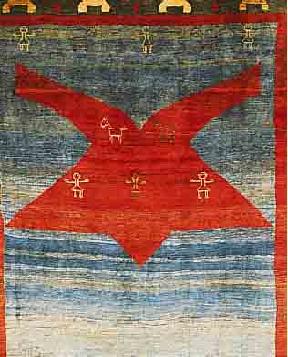 GABBEH,PERSIEN CA.203 X 190 CM. WOLLE AUF WOLLE