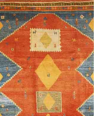 GABBEH,PERSIEN CA.372 X 303 CM. WOLLE AUF WOLLE