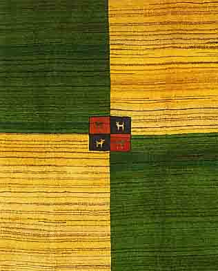 GABBEH.PERSIEN CA 240 X 217 CM. WOLLE AUF WOLLE.