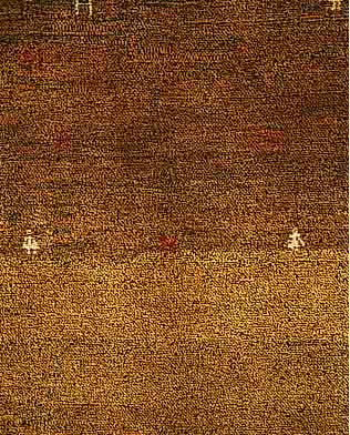 GABBEH,PERSIEN.CA 155 X 139 CM. WOLLE AUF WOLLE.
