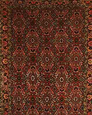 BIDJAR,PERSIEN CA 92 X 72 CM. FLOR WOLLE,