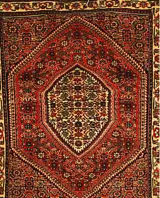 BIDJAR,PERSIEN CA 90 X 73 CM. FLOR WOLLE.