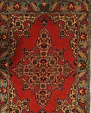 BIDJAR,PERSIEN CA 90 X 60 CM. FLOR WOLLE.
