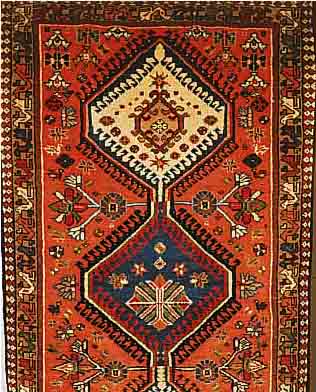 YALAMEH,PERSIEN CA 104 X 58 CM. WOLLE AUF WOLLE.