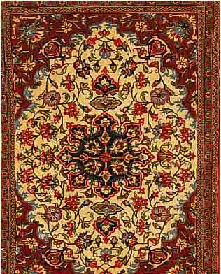 GHOM KORK,PERSIEN CA 92 X 65 CM. FLOR KORKWOLLE.