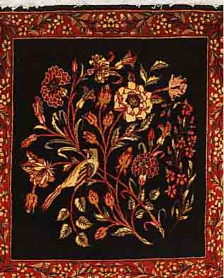 SAROGH,PERSIEN CA 76 X 70 CM. FLOR WOLLE.