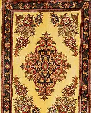 SAROGH,PERSIEN CA 102 X 73 CM. FLOR WOLLE.