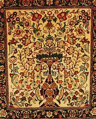 BIDJAR,PERSIEN CA 83 X 73 CM. FLOR WOLLE,