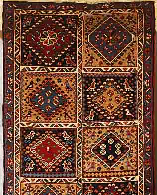 YALAMEH,PERSIEN CA 98 X 62 CM. WOLLE AUF WOLLE.
