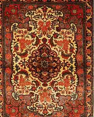 MALAYER,PERSIEN CA 137 X 103 CM. FLOR WOLLE.