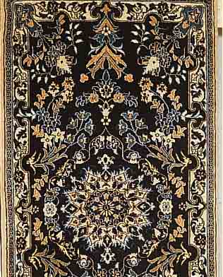 NAIN,PERSIEN CA 139 X 70 CM. FLOR WOLLE MIT SEIDE.