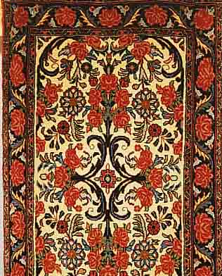 ROSENBIDJAR,PERSIEN CA 226 X 51 CM. FLOR WOLLE.