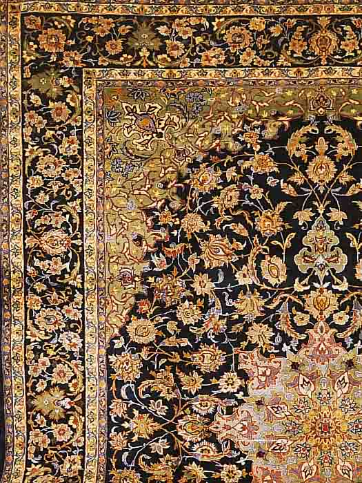 KESCHAN,PERSIEN CA 485 X 360 CM. FLOR WOLLE.CA 40 JAHRE.