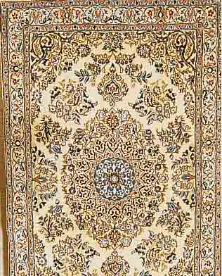 NAIN,PERSIEN CA 180 X 115 CM. FLOR WOLLE MIT SEIDE.
