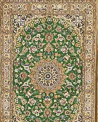 NAIN,PERSIEN CA 171 X 110 CM. FLOR WOLLE MIT SEIDE