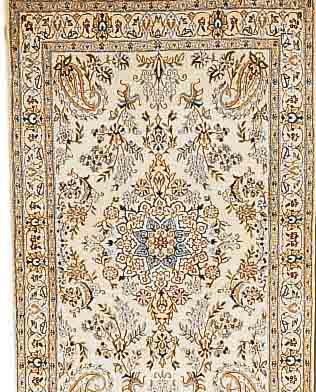 NAIN,PERSIEN CA 177 X 111 CM. FLOR WOLLE MIT SEIDE.
