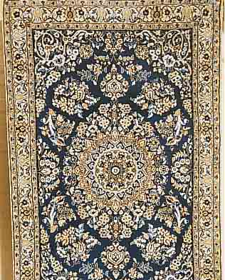 NAIN,PERSIEN CA 175 X 108 CM. FLOR WOLLE MIT SEIDE.