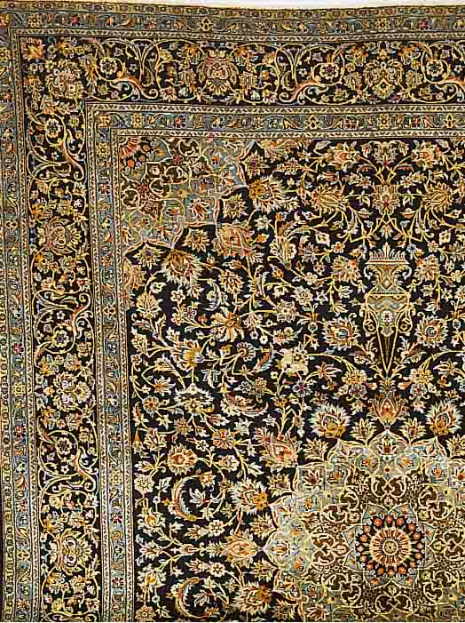 KESCHAN,PERSIEN CA 457 X 338 CM. FLOR WOLLE.CA 40 JAHRE.