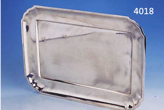TATABLETT, 800ER SILBER, WIEN 30ER JAHRE, ZEITLOSE FORM, CA. 670 G, 34 X 25 CM