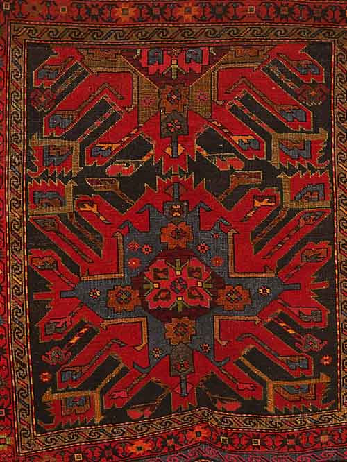 BOGELU, RUSSLAND, 150 X 137CM, EHZ 2-3 WOLLE AUF WOLLE, CA.1900