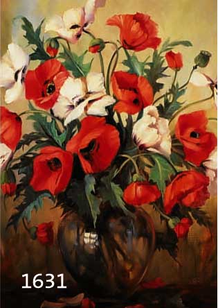VOLVOLKWEIN, H. G., MITTE 20. JH., KLATSCHMOHN IN GLASVASE, ÖL/LWD., SIGN., CA.: 81X70,5 CM, PRUNKRAHMEN