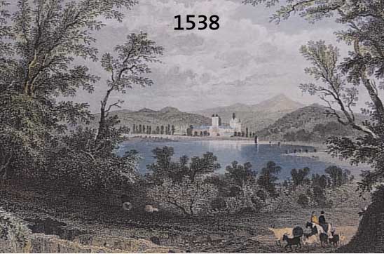 4 AN4 ANSICHTEN VOM RHEIN, STAHLSTICHE, Z. T. KOLORIERT, UM 1840/50, 1 X BACHARACH, ANDERNACH, REMAGEN UND LAACH, BEKANNTER STECHER, P.P. U. GL., ...