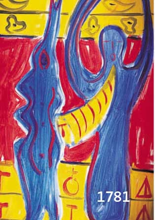 RITZERFELD, HARTMUT, GEB. 1950 STOLBERG, ACRYL/LWD., 122 X 80 CM, MONOGRAMMIERT