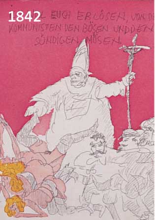 HRDLICKA, ALFRED, GEB. 1928 WIEN, "VON DEN WIEDERTÄUFERN BIS ZUR WIEDERVER- EINIGUNG", MAPPE MIT 7 RADIERUNGEN, DAVON EINE ...