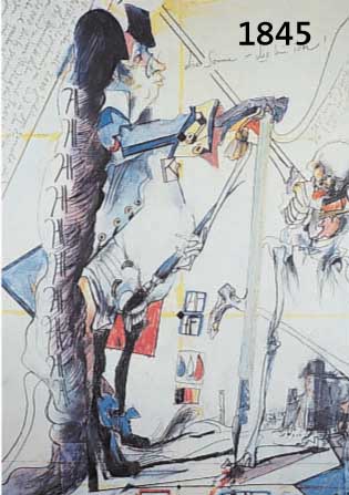 JANSJANSSEN, HORST, 1929 HAMBURG-1995, DIE SONNE - DAS BIN ICH!, FARBOFFSET, PLAKAT DER GALERIE BERGGRUEN, ENTWURF 1981, HAND- SIGNIERT, CA. 65 X ...