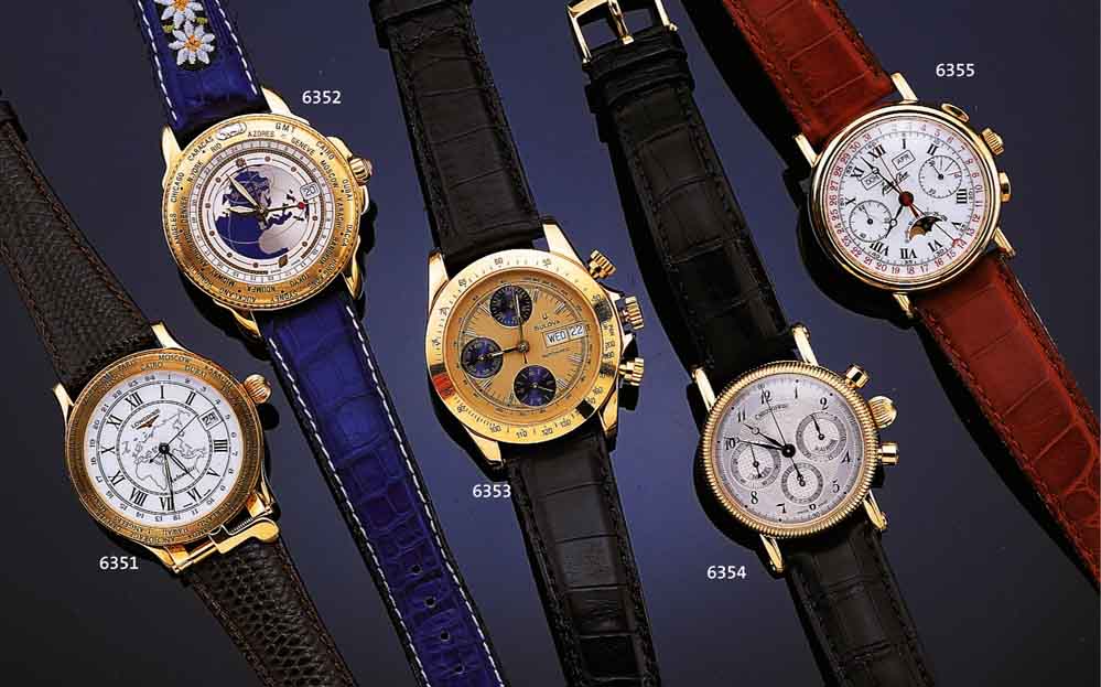 LONGINES HERRENARMBANDUHR AUTOMATIK "THE PIONEERS WATCH", SCHWEIZ UM 1994, LIMITED EDITION 500 STÜCK, HIER NR. 293, GG 750/000, BEIDS. ...