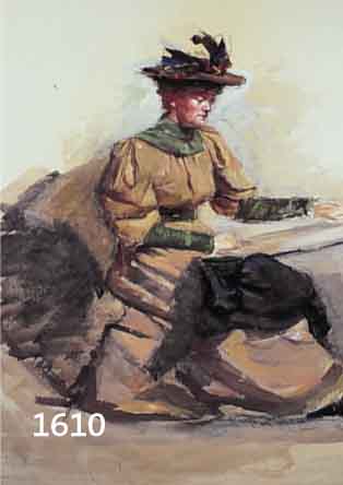 SCHNEBEL, CARL, ANFANG 20. JH., GOUACHE, KÜNSTLERIN MIT ZEICHENBLOCK, ÖL/LWD., SIGN. 62 X 46 CM, UNTER GLAS, RAHMEN